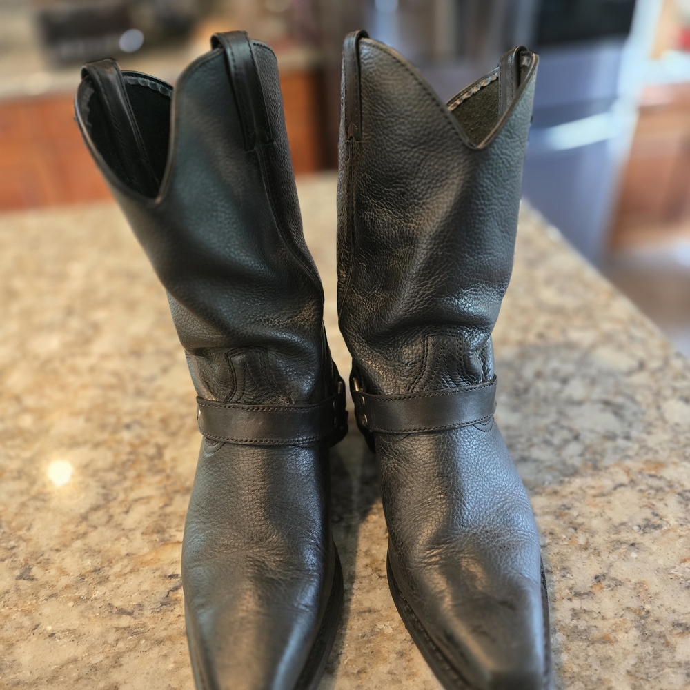 Harley-Davidson Black Leather Riding Boots..